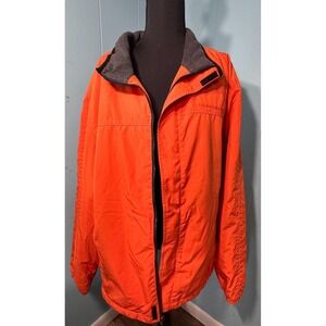 Tommy Hilfiger Orange  Men's Size Large Fleece Lined Coat Rain Wind Resistant